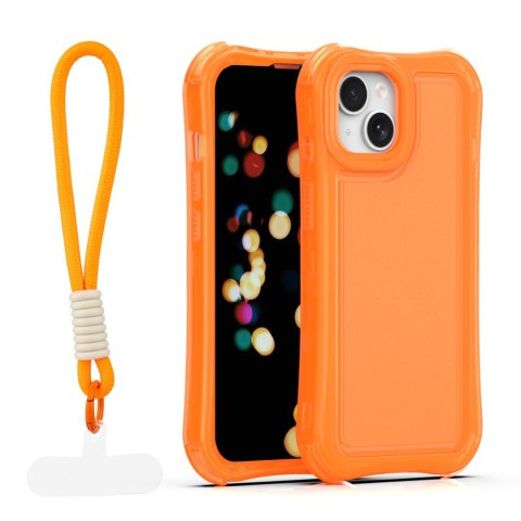 Nakładka SafePop ze smyczą do iPhone 14 6,1" pomarańczowa