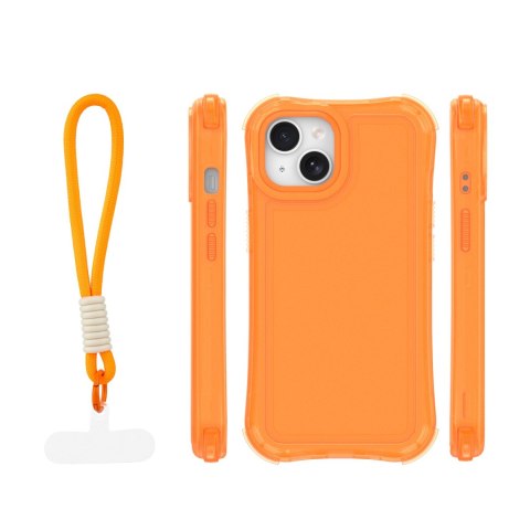 Nakładka SafePop ze smyczą do iPhone 14 6,1" pomarańczowa