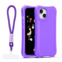 Nakładka SafePop ze smyczą do iPhone 15 6,1" fioletowa