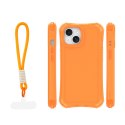 Nakładka SafePop ze smyczą do iPhone 15 6,1" pomarańczowa