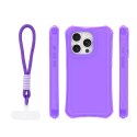 Nakładka SafePop ze smyczą do iPhone 15 Pro 6,1" fioletowa
