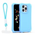 Nakładka SafePop ze smyczą do iPhone 15 Pro 6,1" niebieska