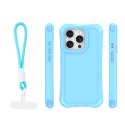 Nakładka SafePop ze smyczą do iPhone 15 Pro 6,1" niebieska