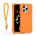 Nakładka SafePop ze smyczą do iPhone 15 Pro 6,1" pomarańczowa