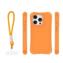 Nakładka SafePop ze smyczą do iPhone 15 Pro 6,1" pomarańczowa