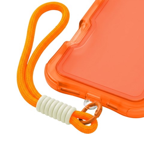 Nakładka SafePop ze smyczą do iPhone 15 Pro 6,1" pomarańczowa