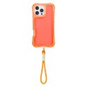 Nakładka SafePop ze smyczą do iPhone 15 Pro 6,1" pomarańczowa