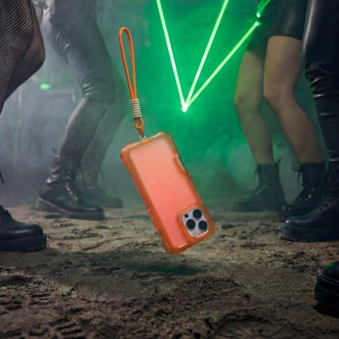 Nakładka SafePop ze smyczą do iPhone 15 Pro 6,1" pomarańczowa