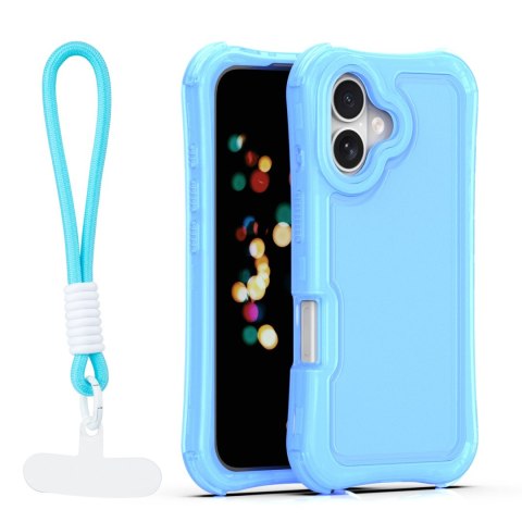 Nakładka SafePop ze smyczą do iPhone 16 6,1" niebieska