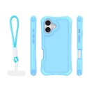 Nakładka SafePop ze smyczą do iPhone 16 6,1" niebieska