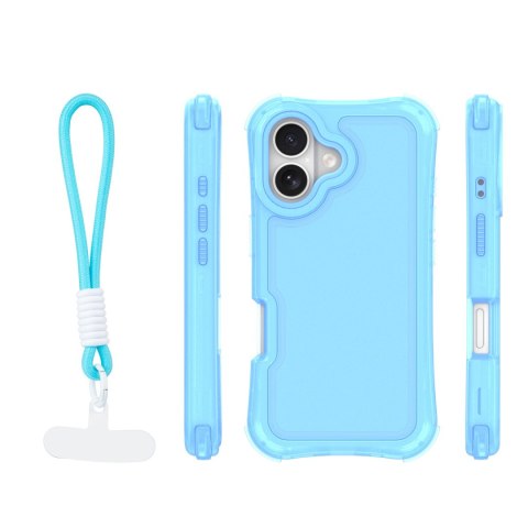 Nakładka SafePop ze smyczą do iPhone 16 6,1" niebieska