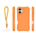 Nakładka SafePop ze smyczą do iPhone 16 6,1" pomarańczowa
