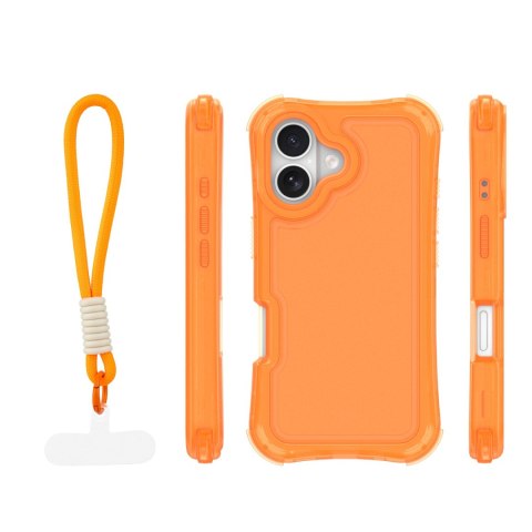 Nakładka SafePop ze smyczą do iPhone 16 6,1" pomarańczowa
