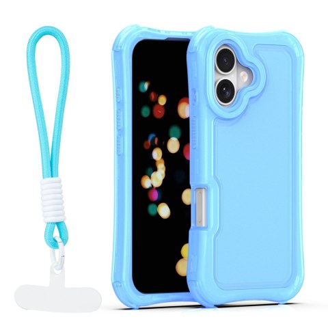 Nakładka SafePop ze smyczą do iPhone 17 6,3" niebieska