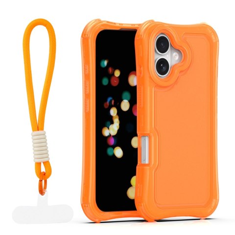 Nakładka SafePop ze smyczą do iPhone 17 6,3" pomarańczowa