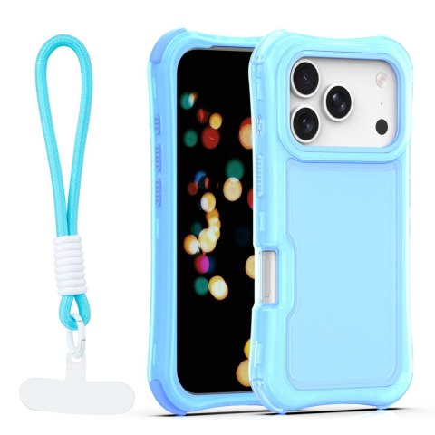 Nakładka SafePop ze smyczą do iPhone 17 Pro 6,3" niebieska