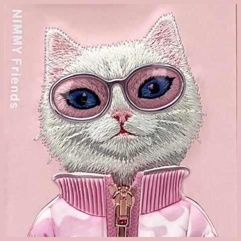 Etui Nimmy Cool&Cute 2.0 Cat na iPhone 16 Pro - różowe