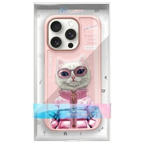 Etui Nimmy Cool&Cute 2.0 Cat na iPhone 16 Pro - różowe