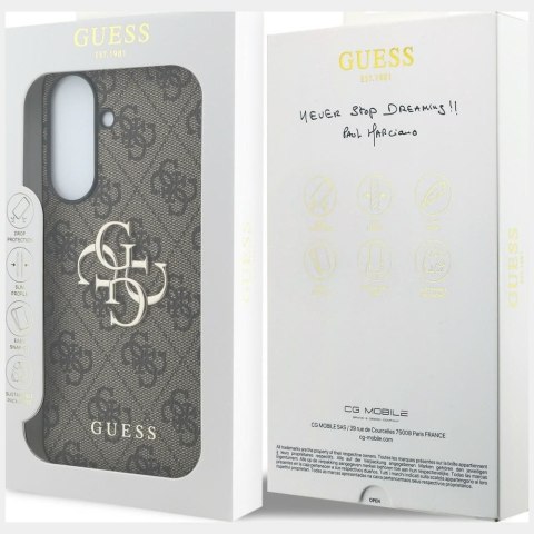 GUESS futerał do SAMSUNG Galaxy A37 GUHCSA374GMGBR (4G Big Metal Logo) brązowy