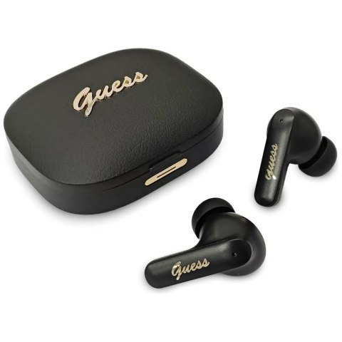 Słuchawki bezprzewodowe douszne GUESS TWS Script Metal Logo GUE005414 czarne