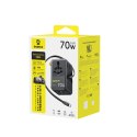Adapter podróżny Baseus EnerCore CG11 70W 6w1 ze zwijanym kablem USB-C - czarny