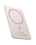 Baseus PicoGo AM41 magnetyczny power bank typu karta 20W 5000mAh róż nebularny