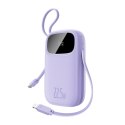 Baseus Qpow3 power bank z wyświetlaczem 22.5W 20000mAh fiolet nebularny