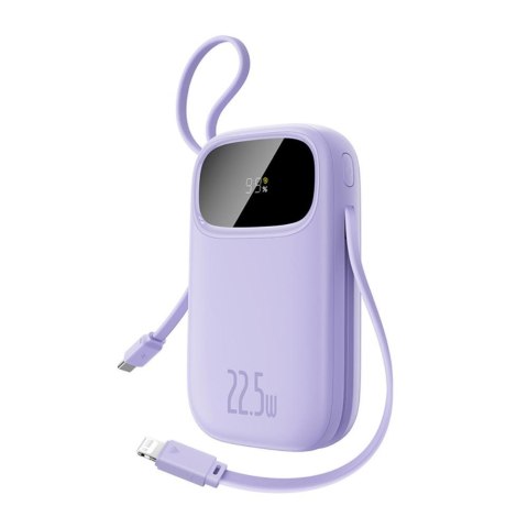 Baseus Qpow3 power bank z wyświetlaczem 22.5W 20000mAh fiolet nebularny