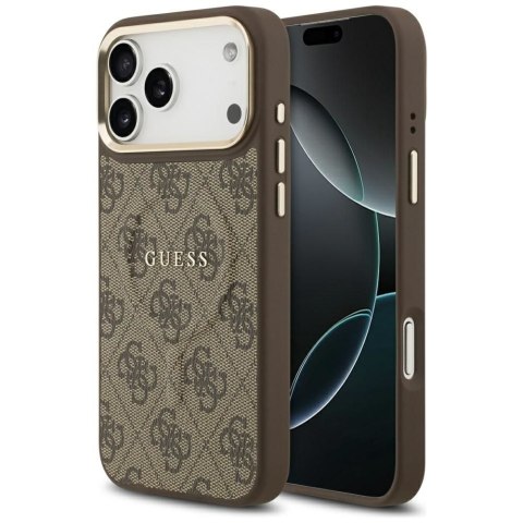GUESS futerał do IPHONE 17 Pro Max kompatybilny z MagSafe GUHMP17XP4MSEGCW (PU 4G W/ Classic) brązowy