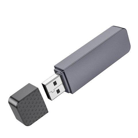 Czytnik kart SD / TF Hoco USB A 2.0 HB45 szary