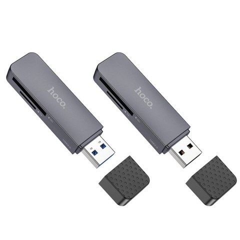 Czytnik kart SD / TF Hoco USB A 2.0 HB45 szary