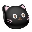 Lokalizator zgodny z Apple Find My Hoco w kształcie kota E91D czarny