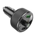Transmiter samochodowy bluetooth Hoco 2 x USB A + USB C QC3.0 PD 30W E82 czarny