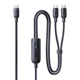 Kabel Baseus Flash 4 140W 2w1 USB-C do USB-C + USB-C 1.5 m - czarny