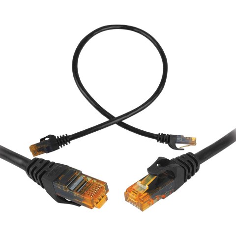 Kabel komp.sieciowy UTP 8P8C CAT6e 0.5m (patchcord) czarny