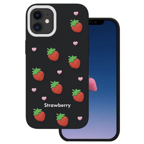 Nakładka Strawberry do iPhone 11 czarna