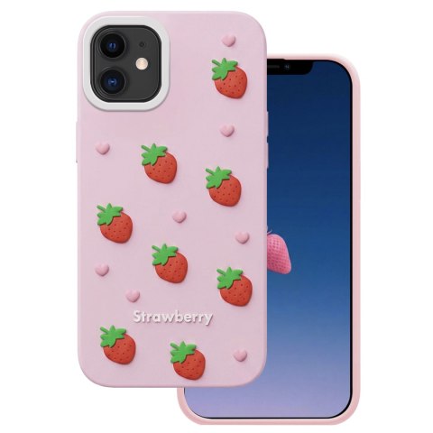 Nakładka Strawberry do iPhone 11 różowa