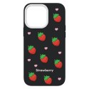 Nakładka Strawberry do iPhone 12 / 12 Pro 6,1" czarna