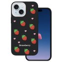 Nakładka Strawberry do iPhone 13 / 14 / 15 6,1" czarna