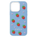 Nakładka Strawberry do iPhone 13 / 14 / 15 6,1" niebieska