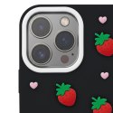 Nakładka Strawberry do iPhone 16 6,1" czarna