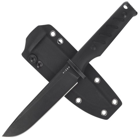 Nóż Kizer Camp 180 Black G10, Black Stonewashed AEB-L by Jonathan Styles (1096A1)