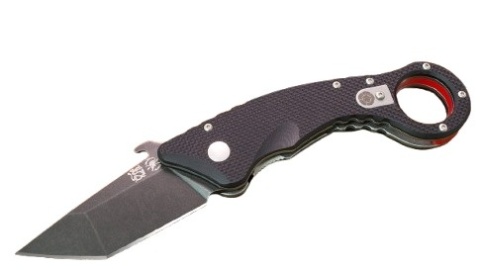 Nóż składany Spartan Blades Ronin Shoto Karambit Black G10, Black TiN CPM 154CM by Tu Lam (SFBL9BK)