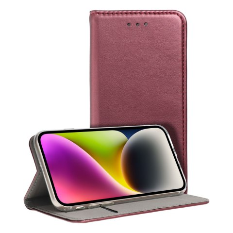 Etui z klapką na Samsung A36 Smart Magneto burgundowe