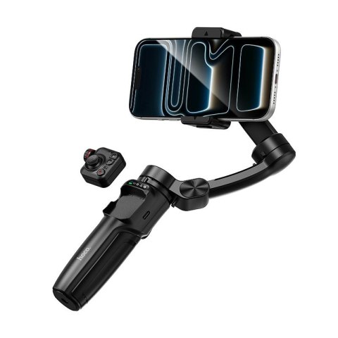 Gimbal z 3-osiową stabilizacją z pilotem bezprzewodowym Hoco K91 czarny