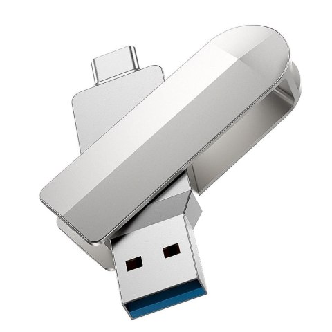 Pendrive 64GB USB 3.0 (USB A + USB C) Hoco UD10 srebrny