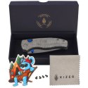 Nóż składany Kizer Glaux Black Norplex UltreX Micarta, Satin 14C28N (V3801A1)