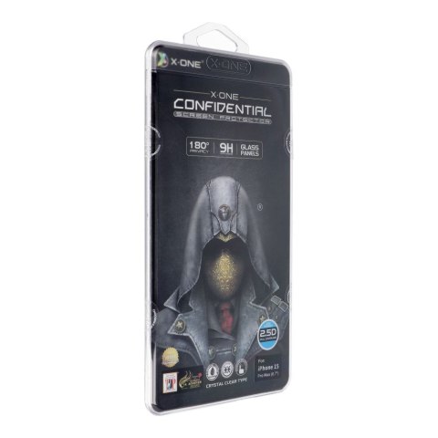 Szkło hartowane do iPhone 15 PRO MAX X-One Full Cover Extra Strong Privacy (full glue) czarne