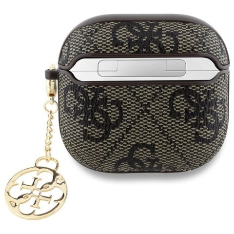 Etui na słuchawki Guess do Apple AirPods 4 (PU 4G W / Charm) brązowe