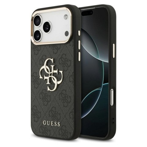 GUESS futerał do IPHONE 17 Pro Max GUHCP17X4GMGCGR (PU W/ Big 4G Classic Logo) złoto czarny